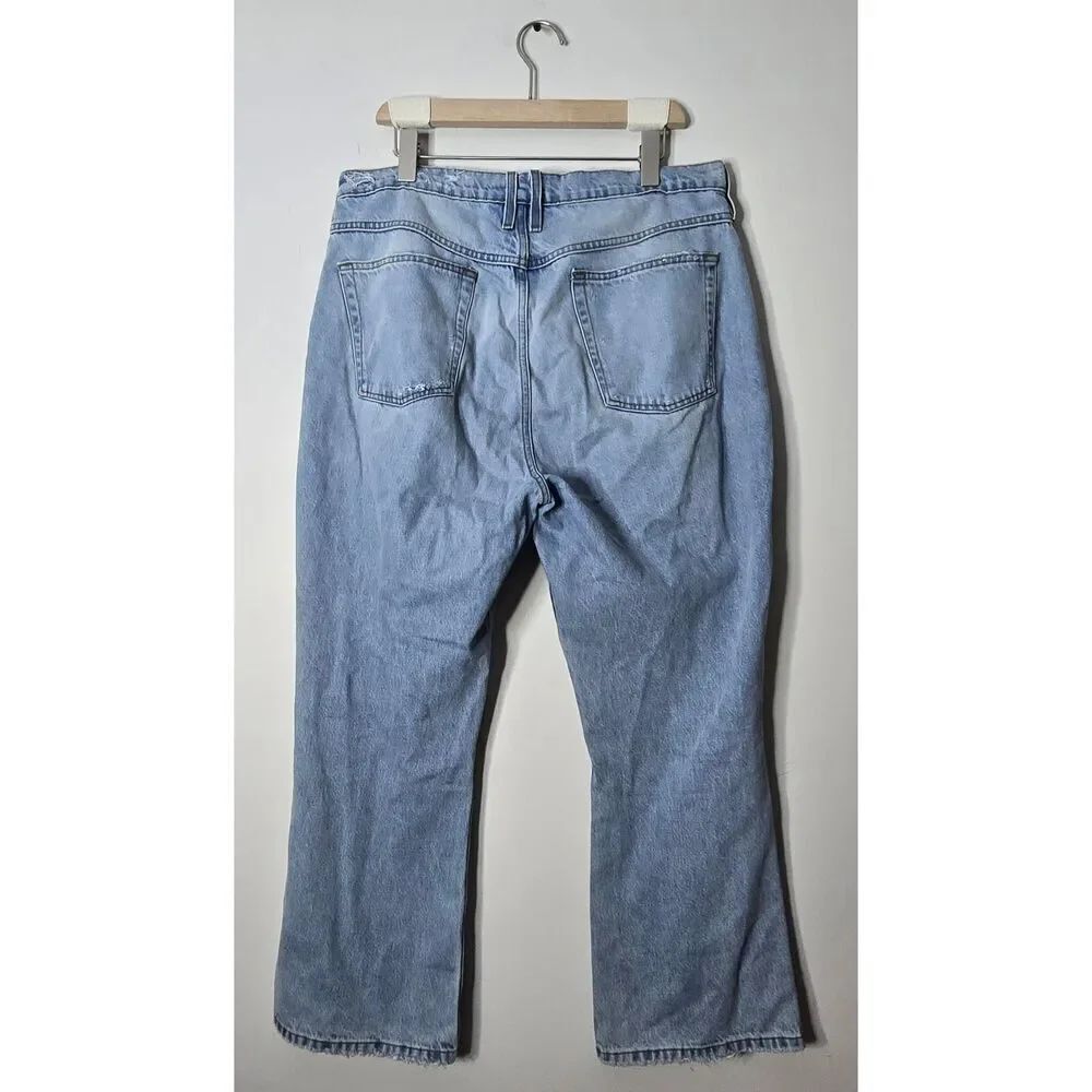 Frame Le High'n'Tight Crop Mini Boot Jeans Size 31 Distressed Denim - Picture 5 of 7